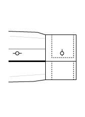 Sportmanschette eckig Einknopf