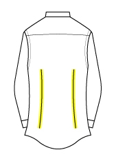 Rücken mit 2 Abnähern